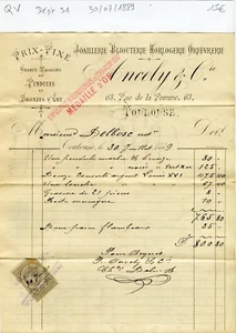 Dépt 31 - Toulouse 63 Rue de la Pomme - Bijouterie Horlogerie du 30/07/1889 - Photo 1/1