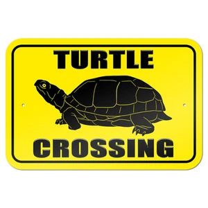 Turtle Crossing 9" x 6" Metal Sign - Picture 1 of 1