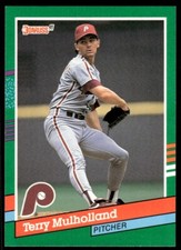 1991 Donruss Baseball Card Terry Mulholland Philadelphia Phillies #541