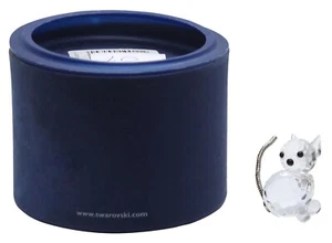 Swarovski Genuino Retirado Maravilloso Cristal Gato Metal Cola Altura 3CM Caja - Imagen 1 de 8