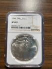 1986-P American Silver Eagle ASE $1 NGC MINT STATE 69 MS 69 