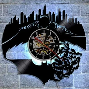 Batman LED Light Remote Control Vinyl Record LP Wall Clock Decor Art C31 - Picture 1 of 8