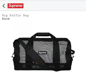 Supreme Big Duffle Bag Black 48L New With Tags Authentic SS20B8 - Picture 1 of 14