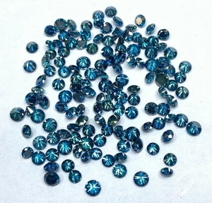 TINY BLUE DIAMOND 2 MM / 1 PC ROUND CUT ALL NATURAL DIAMOND SOLD PER STONE - Picture 1 of 7