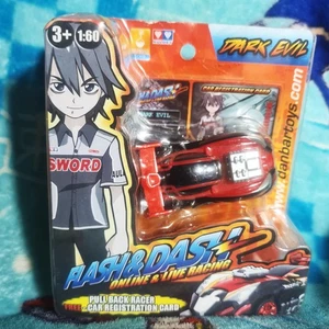 Race-Tin Flash & Dash Dark Evil Racing Car & Card Boxed - Picture 1 of 3
