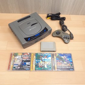 SEGA Saturn Japanese Console Bundle with 2 Controllers Memory Card Games Tested