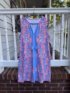 NWOT Lilly Pulitzer Johanna cover up Shrimply the best dress size Large - Imagen 1 de 3