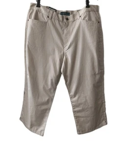 Neu LRL Lauren Jeans Co Ralph Lauren Capri Cropped Hose Damen 16 W hellkhaki - Bild 1 von 4
