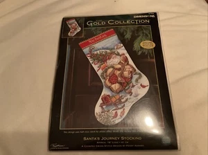 Cross Stitch Gold Collection By Dimensions Santa's Journey Stocking Kit 8752 - Picture 1 of 3