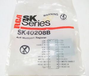 RCA SK40208B - 4x4 Multiport Register - 24-Pin DIP IC, NOS