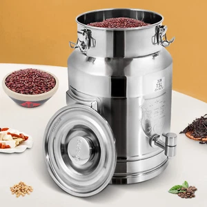 Contenedor de cubo de transporte de barril de bebidas para alimentos lata de leche de acero inoxidable de 15 L - Imagen 1 de 16