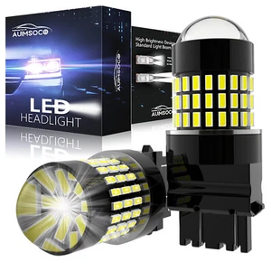 For GMC Sierra 1500 1999-2013 3156 3157 White LED Backup Reverse Light Bulb 2x - Foto 1 di 12