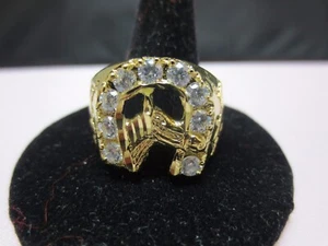 Tamaño 10 , 14 KT Chapado en Oro Anillo con Circonita - Imagen 1 de 2