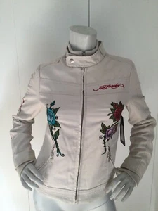 Ed Hardy Y2K Roses Logo Love Kills Slowly Jacket  Size S - Picture 1 of 14