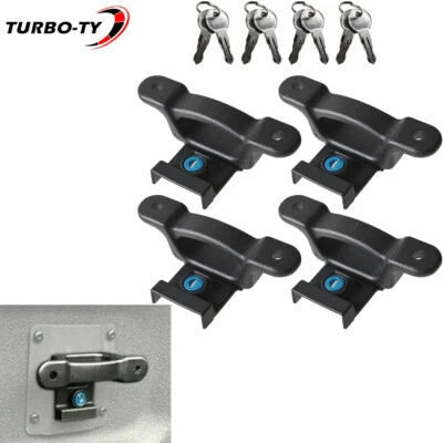 4×Keys With Tie Downs Anchor Cleat Lock Black For Ford F150/F250 /F350 2015-2020 - Image 1 of 4