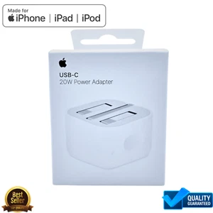 Original Apple Genuine 20W USB Type-C PD UK Power Adapter Plug fast charger - Picture 1 of 2
