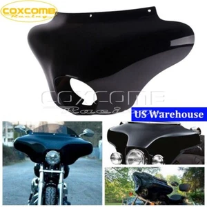 Gloss Black Headlight Outer Batwing Fairing for Harley Dyna Sportster Custom XL - Picture 1 of 8