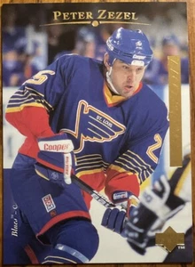 1995-96 Upper Deck Electric Ice Gold RARE Peter Zezel #377 St. Louis Blues - Picture 1 of 3