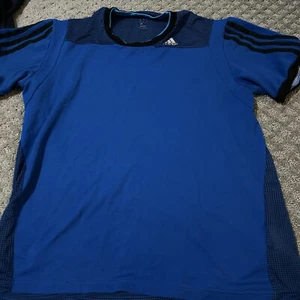 Adidas Climacool Shirt Short Sleeve Blue Active Athletic Mens Size Medium - Picture 1 of 5