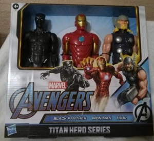 Avengers Titan Hero Series Black Panther, Iron Man & Thor Action Figure 3-Pack - Picture 1 of 4