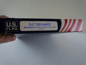 BULLDOG 100% Cotton Defiance 3x5 Outdoor American Flag NEW - Picture 1 of 6