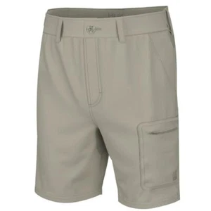 Huk Next Level 7 Inch Shorts Khaki Lightweight Quick Dry Outdoor Apparel L Size - Picture 1 of 3