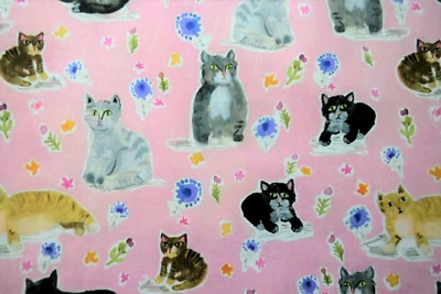 Dear Stella Cat Portraits Pinturas gatinhos animal Por 1/4 jarda tecido de algodão - Imagem 1 de 2