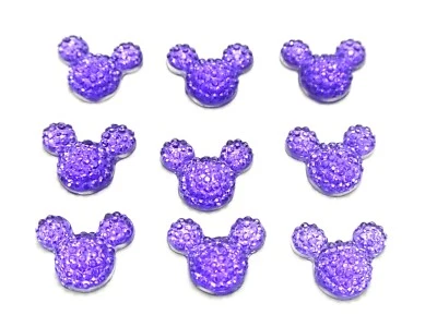 250 gemas de diamantes de imitación punteados de resina con respaldo plano cabeza de ratón 14X12 mm centro de arco artesanal Foto 1 de 4