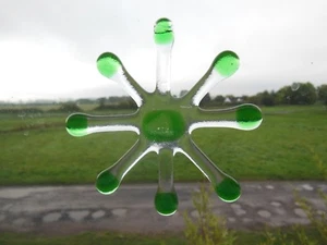 Christmas tree/window decorations in fused glass. handmade star/snowflake design - Picture 1 of 63