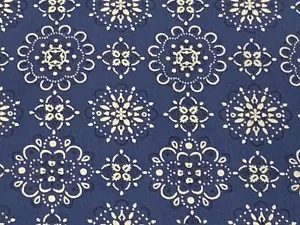 Fabric Western Bandana Blue Sevenberry KAUFMAN Cotton 1/4 yard SB82103D1-3 - Picture 1 of 5