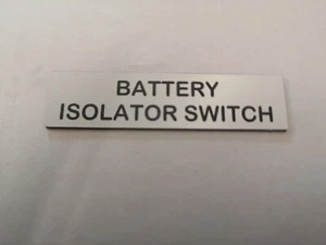 Boat Safety Label Plaque Sticker Battery Isolator Switch 75 x 19mm Red/White - Picture 1 of 1