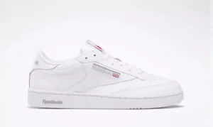 Scarpe da uomo Reebok Club C 85 bianche grigie alla moda nuove - Foto 1 di 9