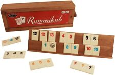 Rummikub Vintage Edition in All-Wood Storage Case with 4 Built-in Player Trays