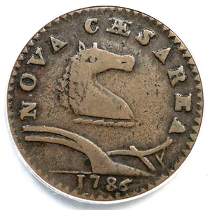 1786 21-N R-3 PCGS VF 25 Wide Shield New Jersey Colonial Copper Coin - Picture 1 of 3