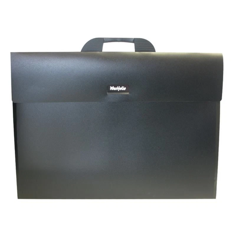 Westfolio A2 Black Carry Case Portfolio - Flat Artwork Drawing Storage Folder  - Image 1 of 1