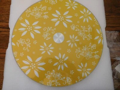 Temp-tations 12" Tempered Glass Lazy Susan - Yellow - Image 1 of 3