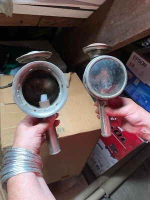 2 Anciennes lampes de calèche / lanternes à bougie / FIACRE - Photo 1/4