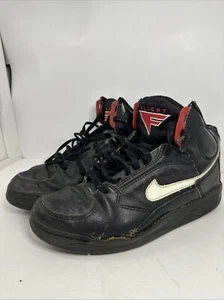 Nike Flight Mid OG Black Red and White Size 9.5 Embroidered Tongue - Picture 1 of 10