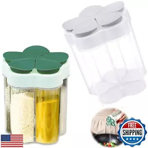 2 Pcs 5 in 1 Spice Containers, Multi-Spice Dispenser, Portable Travel Seasoni - Picture 1 of 5
