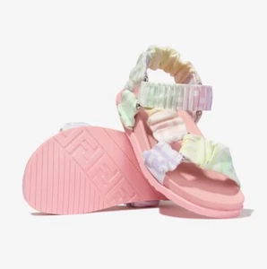 FENDI Girls FF Logo Sandals in Multicolour size EU 31 UK 12 .5 BNWT RRP £380 - Picture 1 of 16