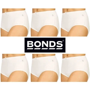 6 Pack Bonds Heroes Full Brief Womens Underwear Undies Panties Cream WQKHW Bulk - Picture 1 of 4