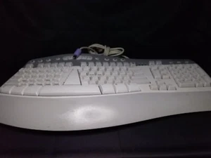 Microsoft RT9470 Natural Multimedia Wired Keyboard 1.0A, In White & Gray Color - Picture 1 of 4