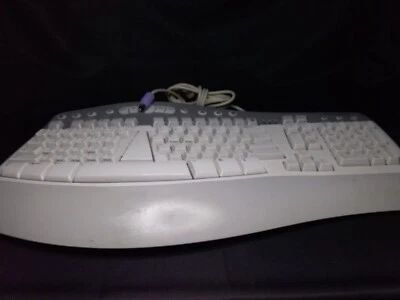 Microsoft RT9470 Natural Multimedia Wired Keyboard 1.0A, In White & Gray Color - Image 1 of 4