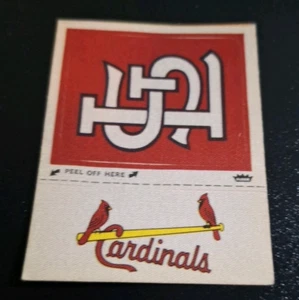 1968-1972 VINTAGE FLEER REAL CLOTH PEEL OFF STICKER ST. LOUIS CARDINALS EXMT+++! - Picture 1 of 2