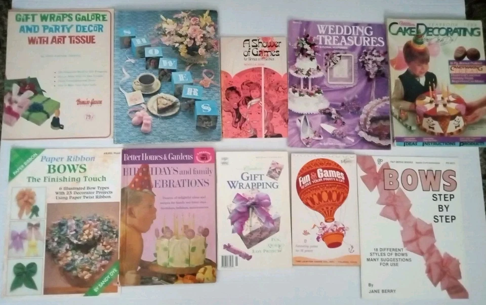 Vintage Shower Wedding Party Book Lot Ideas Decorations Games - Image 1 of 4