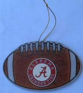 NEW Alabama Crimson Tide Football Art Glass Ornament by The Memory Company, 4" W - Bild 1 von 1