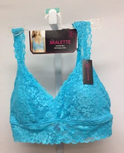 No Boundaries Womens Juniors Lace Wireless Convertible Bralette Blue Size Small - Picture 1 of 4
