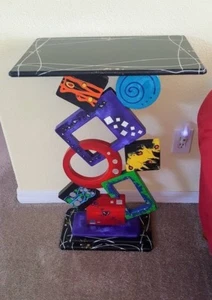 Contemporary Modern Abstract Table - Colorful Geometric Unique Table by Alisa - Picture 1 of 18