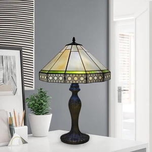 Christmas Ideal Gift TIFFANY HANDCRAFTED GLASS TABLE LAMP SIZE 16'' INCH WIDE - Picture 1 of 15