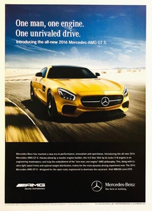 2016 MERCEDES-AMG GTS—ORIGINAL MERCEDES-BENZ MAGAZINE ADVERTISEMENT—PRINT AD - Picture 1 of 1